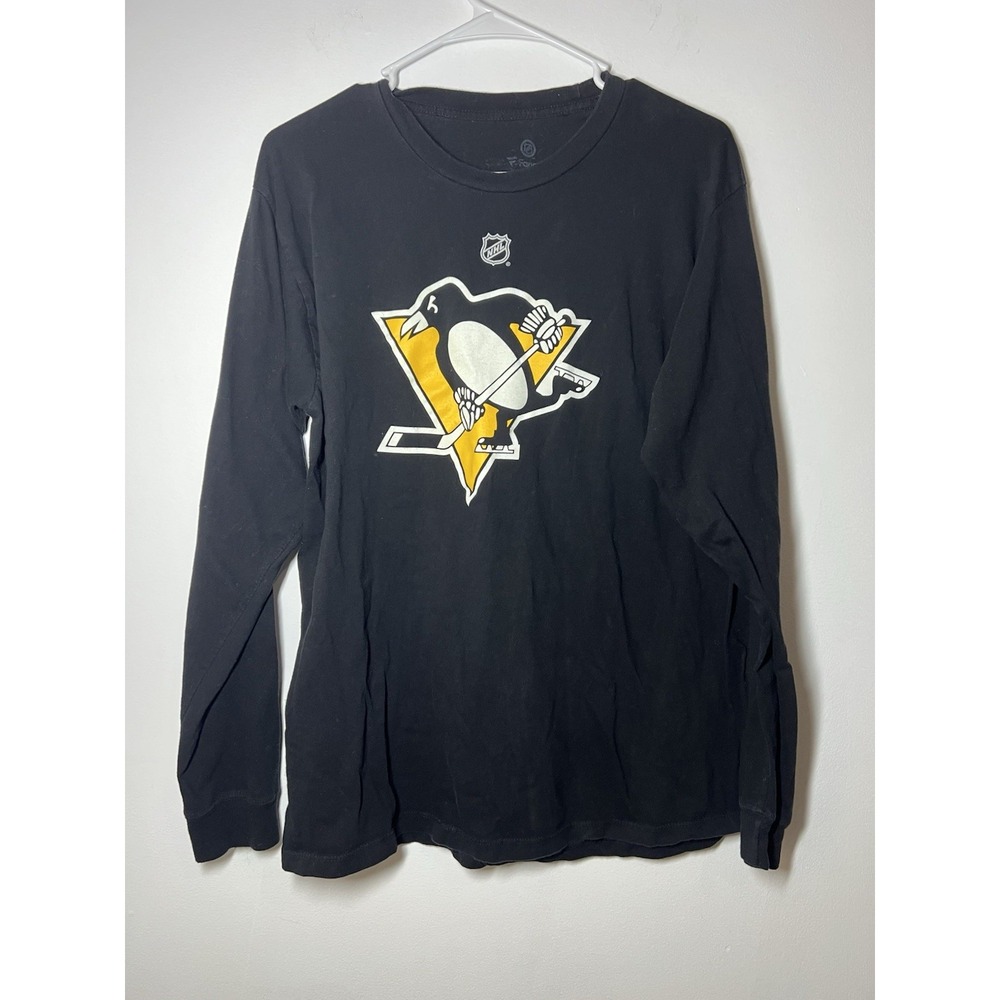 Fanatics Pittsburgh Penguins Malkin 71 Long Sleeve Cotton T Shirt Men's Large